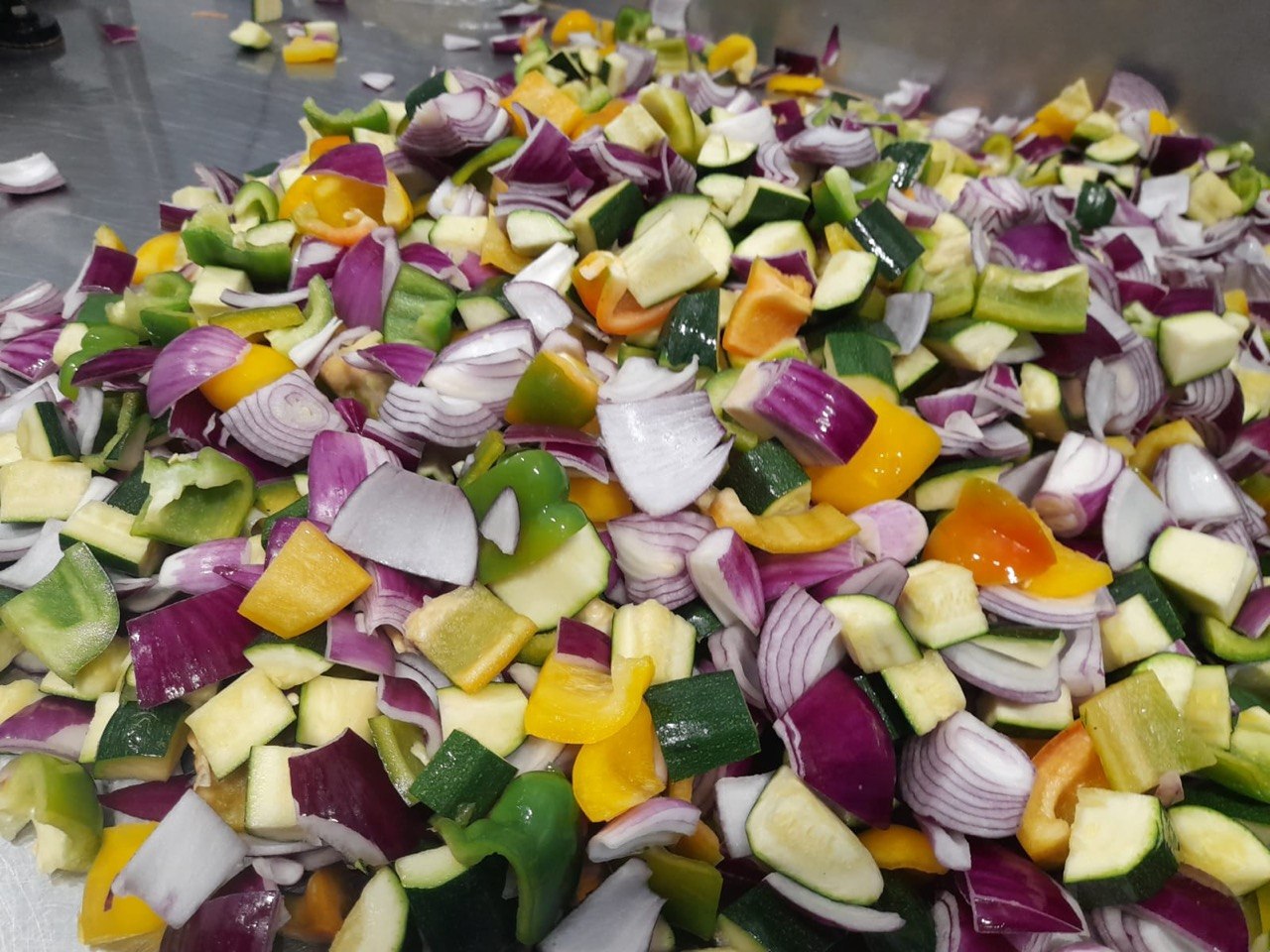 Mixed Pepper and Onion Dice